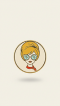 Retro Chick Enamel Pin